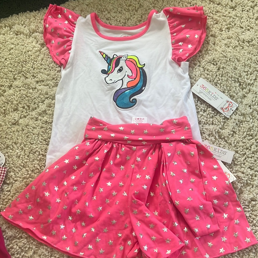 NWT Girls size 6 short skort and headband
